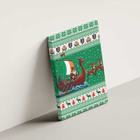Ireland Viking Santa Christmas Canvas Wall Art Funny Reindeer Norse Xmas - Wonder Print Shop