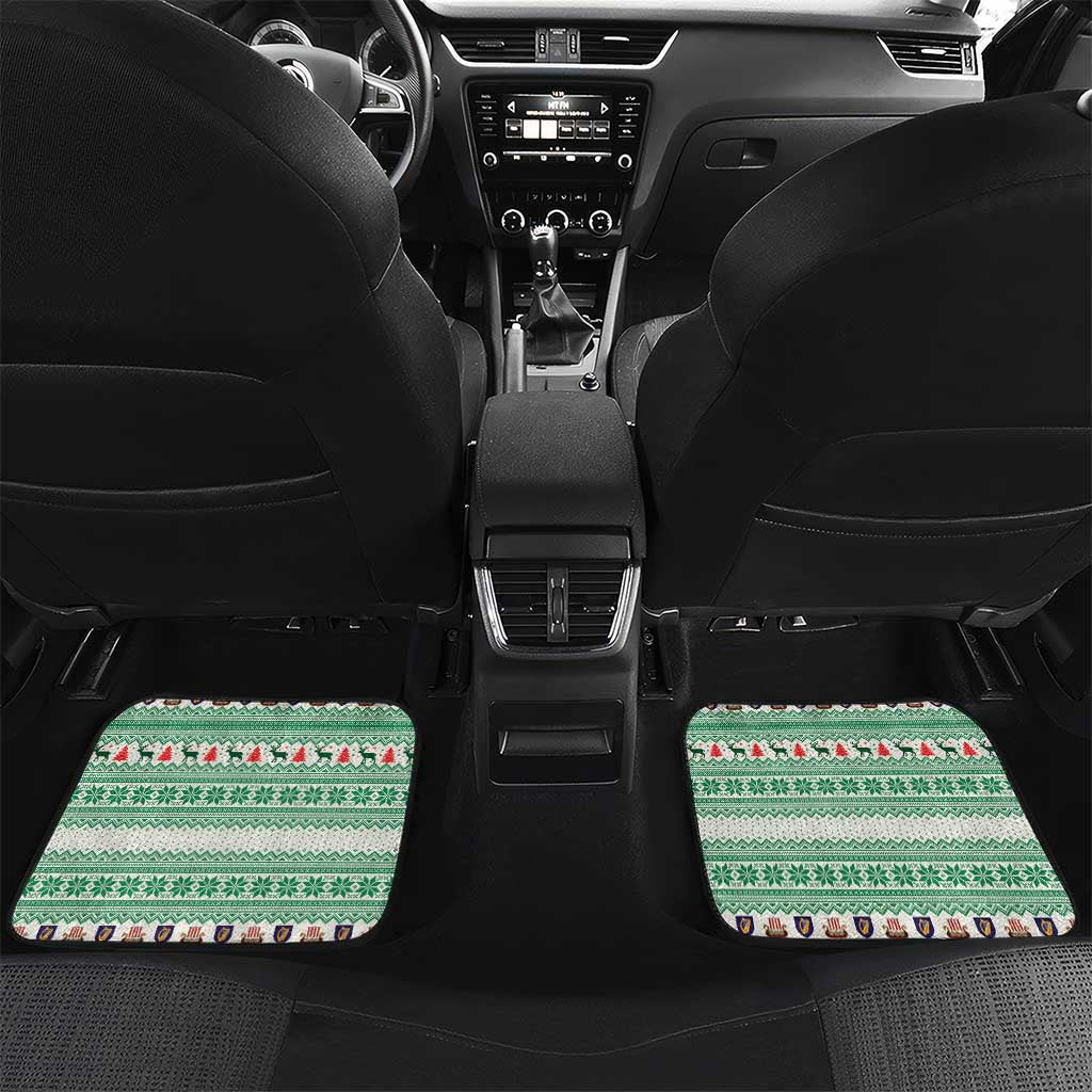 Ireland Viking Santa Christmas Car Mats Funny Reindeer Norse Xmas - Wonder Print Shop