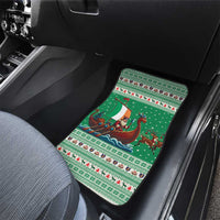Ireland Viking Santa Christmas Car Mats Funny Reindeer Norse Xmas - Wonder Print Shop