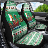 Ireland Viking Santa Christmas Car Seat Cover Funny Reindeer Norse Xmas - Wonder Print Shop