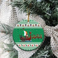 Ireland Viking Santa Christmas Ceramic Ornament Funny Reindeer Norse Xmas - Wonder Print Shop