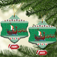 Ireland Viking Santa Christmas Ceramic Ornament Funny Reindeer Norse Xmas - Wonder Print Shop