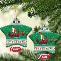 Ireland Viking Santa Christmas Ceramic Ornament Funny Reindeer Norse Xmas - Wonder Print Shop