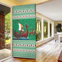 Ireland Viking Santa Christmas Door Cover Funny Reindeer Norse Xmas - Wonder Print Shop