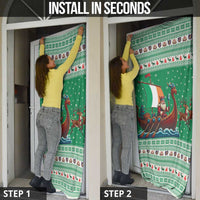 Ireland Viking Santa Christmas Door Cover Funny Reindeer Norse Xmas - Wonder Print Shop