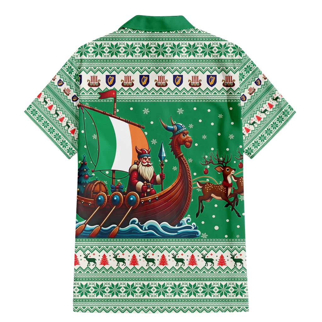 Ireland Viking Santa Christmas Family Matching Mermaid Dress and Hawaiian Shirt Funny Reindeer Norse Xmas - Wonder Print Shop