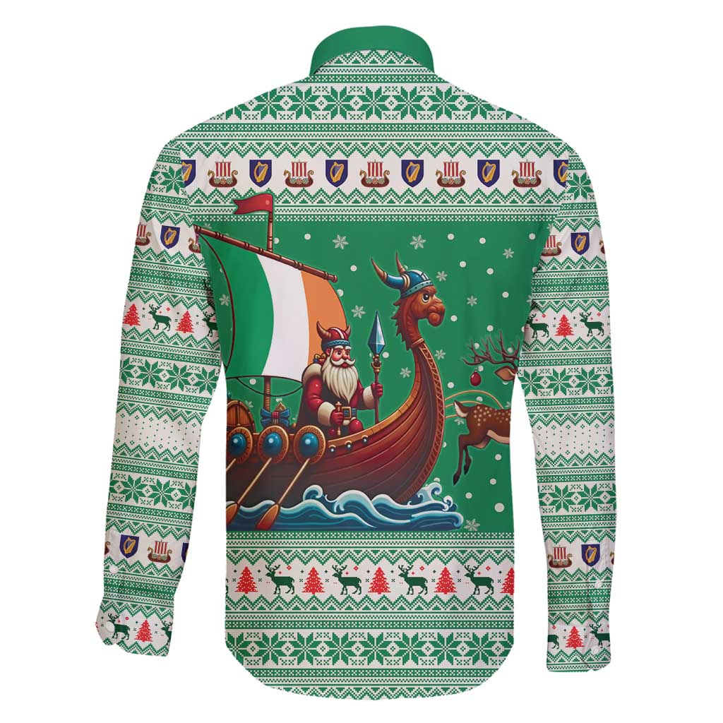 Ireland Viking Santa Christmas Family Matching Puletasi and Hawaiian Shirt Funny Reindeer Norse Xmas - Wonder Print Shop