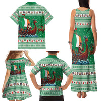 Ireland Viking Santa Christmas Family Matching Tank Maxi Dress and Hawaiian Shirt Funny Reindeer Norse Xmas - Wonder Print Shop