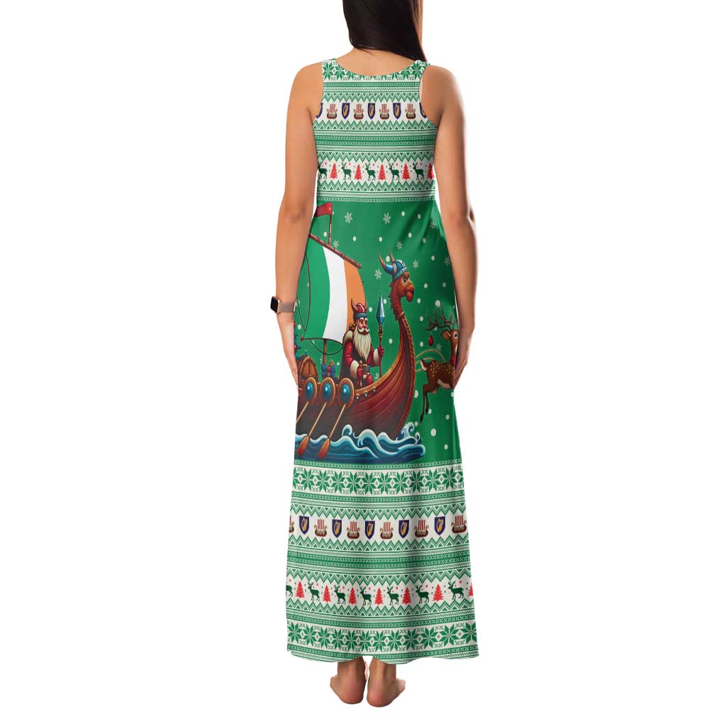 Ireland Viking Santa Christmas Family Matching Tank Maxi Dress and Hawaiian Shirt Funny Reindeer Norse Xmas - Wonder Print Shop