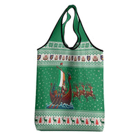 Ireland Viking Santa Christmas Grocery Bag Funny Reindeer Norse Xmas - Wonder Print Shop