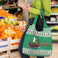 Ireland Viking Santa Christmas Grocery Bag Funny Reindeer Norse Xmas - Wonder Print Shop