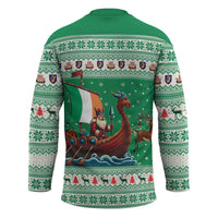 Ireland Viking Santa Christmas Hockey Jersey Funny Reindeer Norse Xmas - Wonder Print Shop