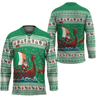 Ireland Viking Santa Christmas Hockey Jersey Funny Reindeer Norse Xmas - Wonder Print Shop