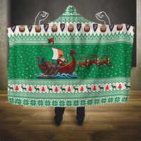 Ireland Viking Santa Christmas Hooded Blanket Funny Reindeer Norse Xmas - Wonder Print Shop