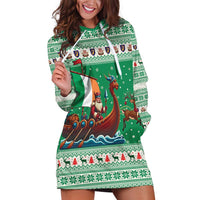 Ireland Viking Santa Christmas Hoodie Dress Funny Reindeer Norse Xmas - Wonder Print Shop