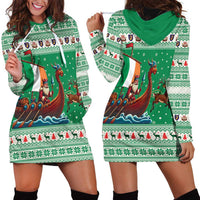 Ireland Viking Santa Christmas Hoodie Dress Funny Reindeer Norse Xmas - Wonder Print Shop