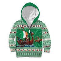 Ireland Viking Santa Christmas Kid Hoodie Funny Reindeer Norse Xmas - Wonder Print Shop