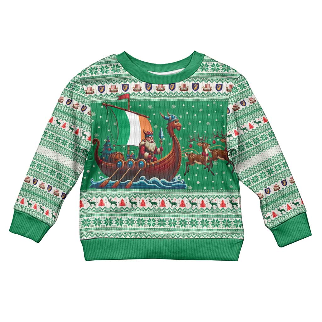 Ireland Viking Santa Christmas Kid Ugly Christmas Sweater Funny Reindeer Norse Xmas - Wonder Print Shop