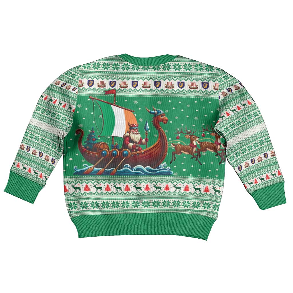 Ireland Viking Santa Christmas Kid Ugly Christmas Sweater Funny Reindeer Norse Xmas - Wonder Print Shop