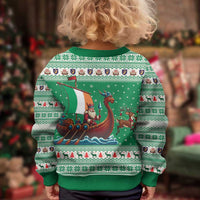 Ireland Viking Santa Christmas Kid Ugly Christmas Sweater Funny Reindeer Norse Xmas - Wonder Print Shop