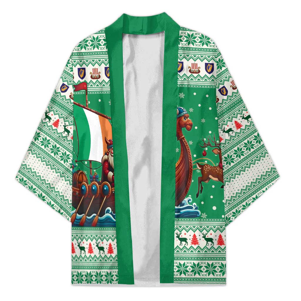 Ireland Viking Santa Christmas Kimono Funny Reindeer Norse Xmas - Wonder Print Shop