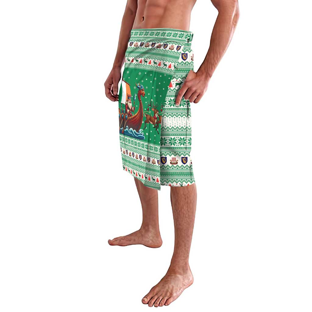 Ireland Viking Santa Christmas Lavalava Funny Reindeer Norse Xmas - Wonder Print Shop