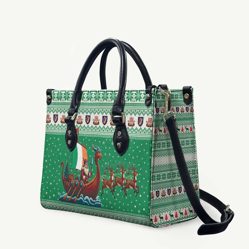 Ireland Viking Santa Christmas Leather Bag Funny Reindeer Norse Xmas - Wonder Print Shop