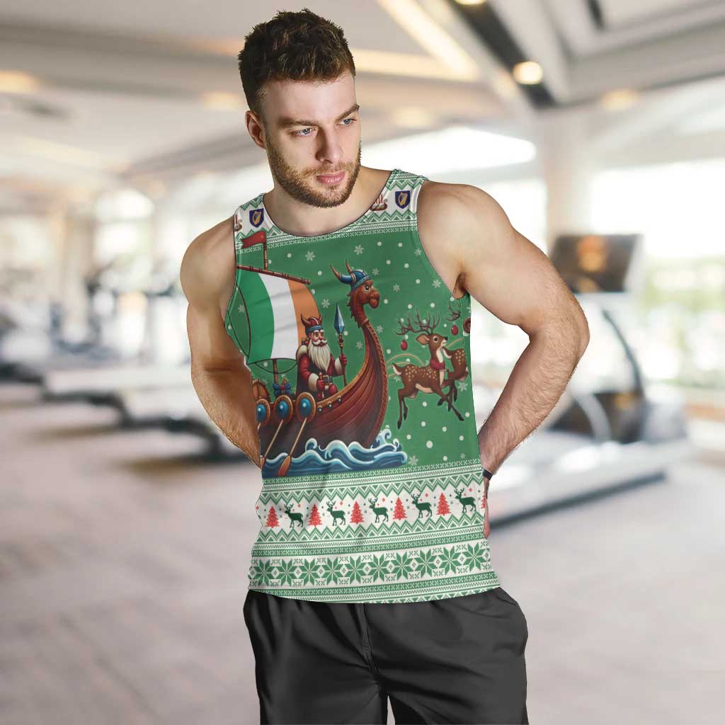 Ireland Viking Santa Christmas Men Tank Top Funny Reindeer Norse Xmas - Wonder Print Shop