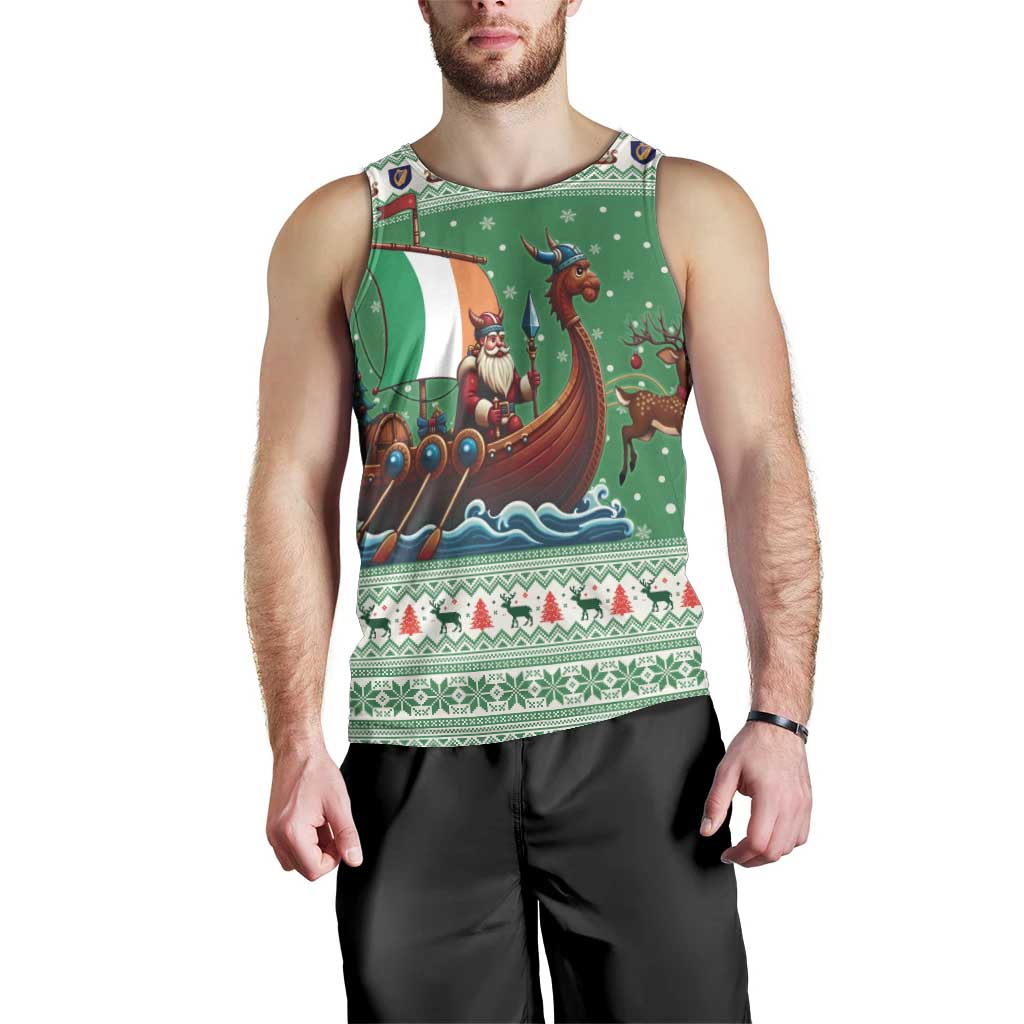 Ireland Viking Santa Christmas Men Tank Top Funny Reindeer Norse Xmas - Wonder Print Shop