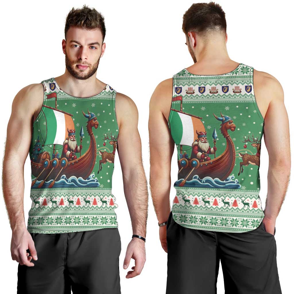 Ireland Viking Santa Christmas Men Tank Top Funny Reindeer Norse Xmas - Wonder Print Shop