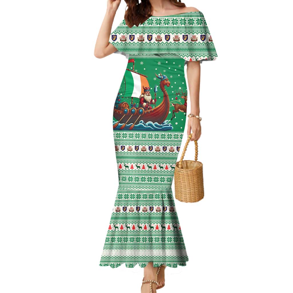 Ireland Viking Santa Christmas Mermaid Dress Funny Reindeer Norse Xmas - Wonder Print Shop