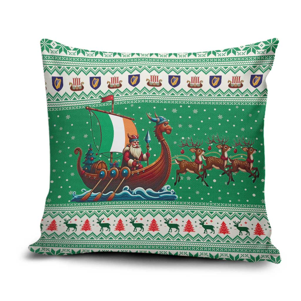 Ireland Viking Santa Christmas Pillow Cover Funny Reindeer Norse Xmas - Wonder Print Shop