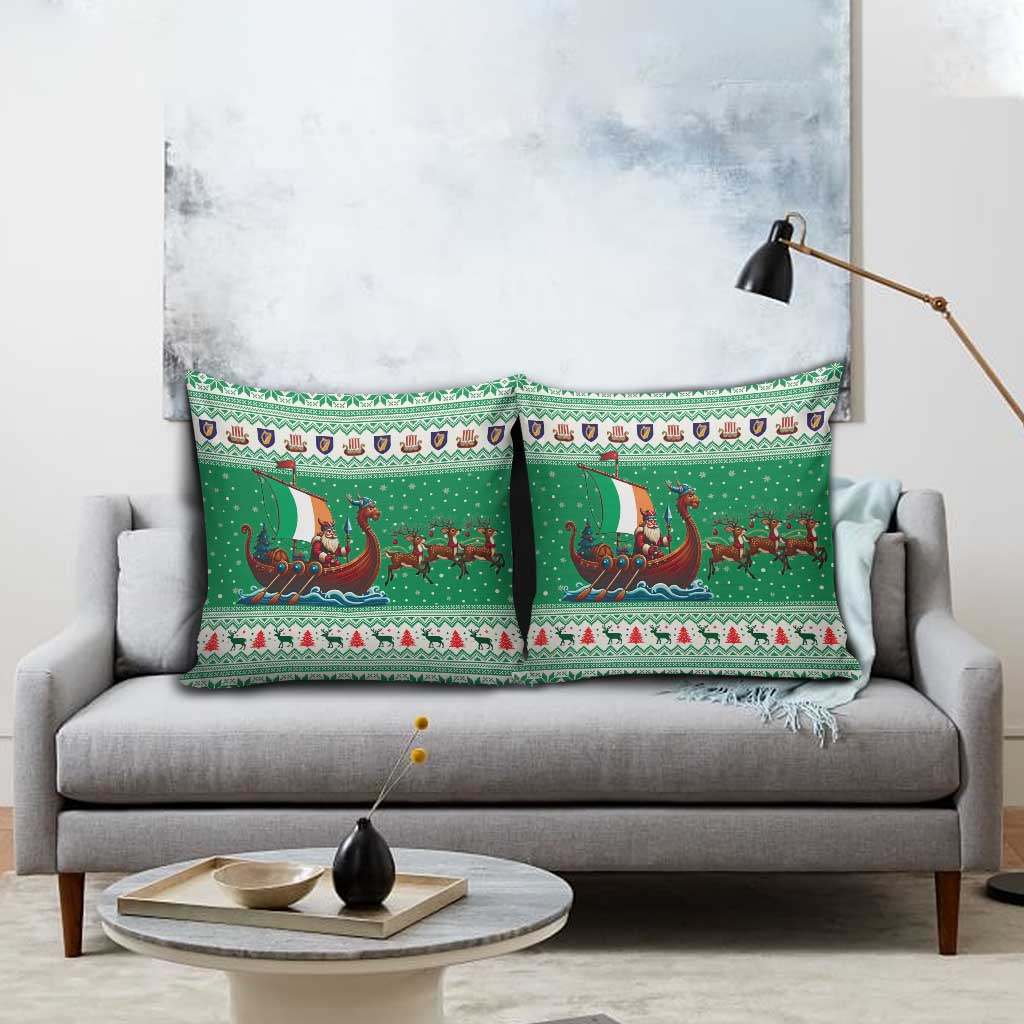 Ireland Viking Santa Christmas Pillow Cover Funny Reindeer Norse Xmas - Wonder Print Shop