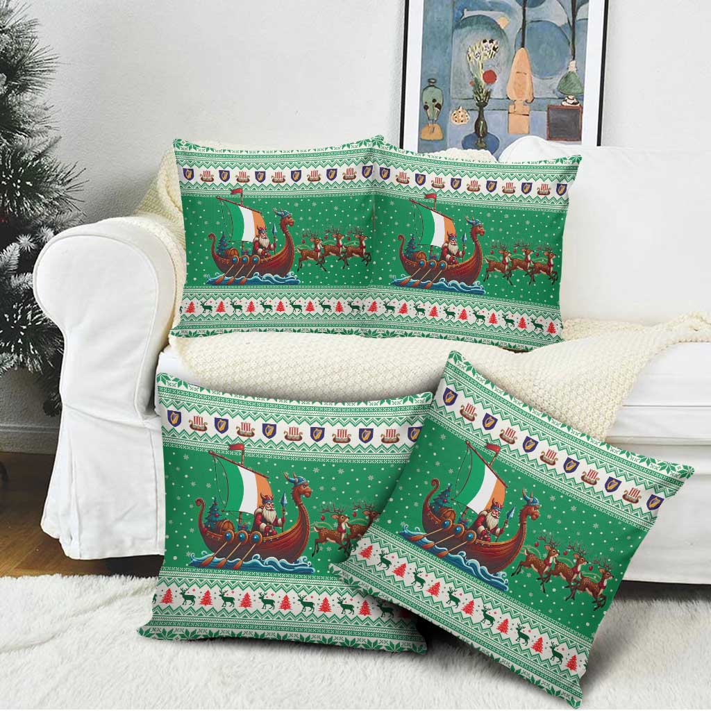 Ireland Viking Santa Christmas Pillow Cover Funny Reindeer Norse Xmas - Wonder Print Shop