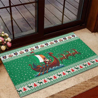 Ireland Viking Santa Christmas Rubber Doormat Funny Reindeer Norse Xmas - Wonder Print Shop