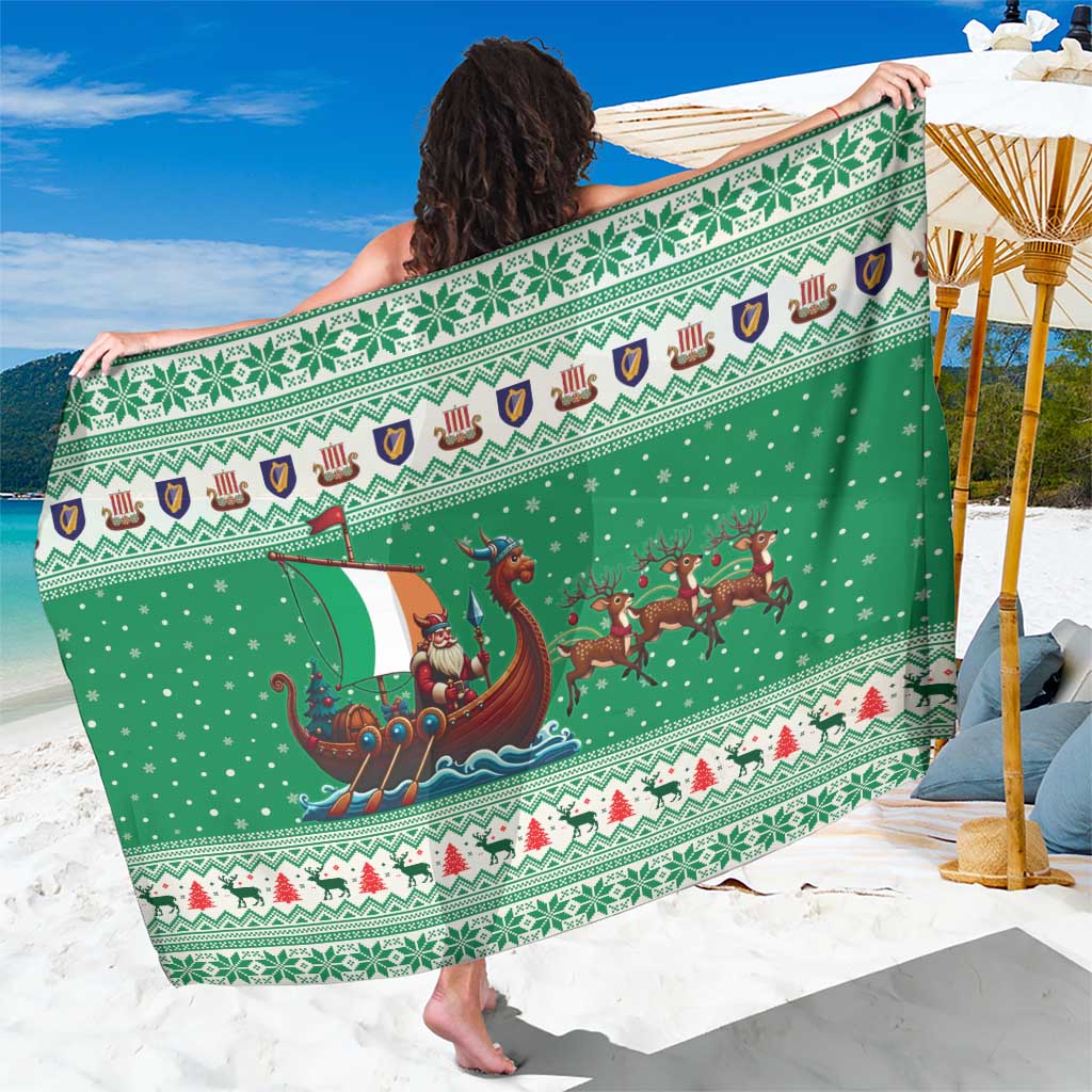 Ireland Viking Santa Christmas Sarong Funny Reindeer Norse Xmas - Wonder Print Shop