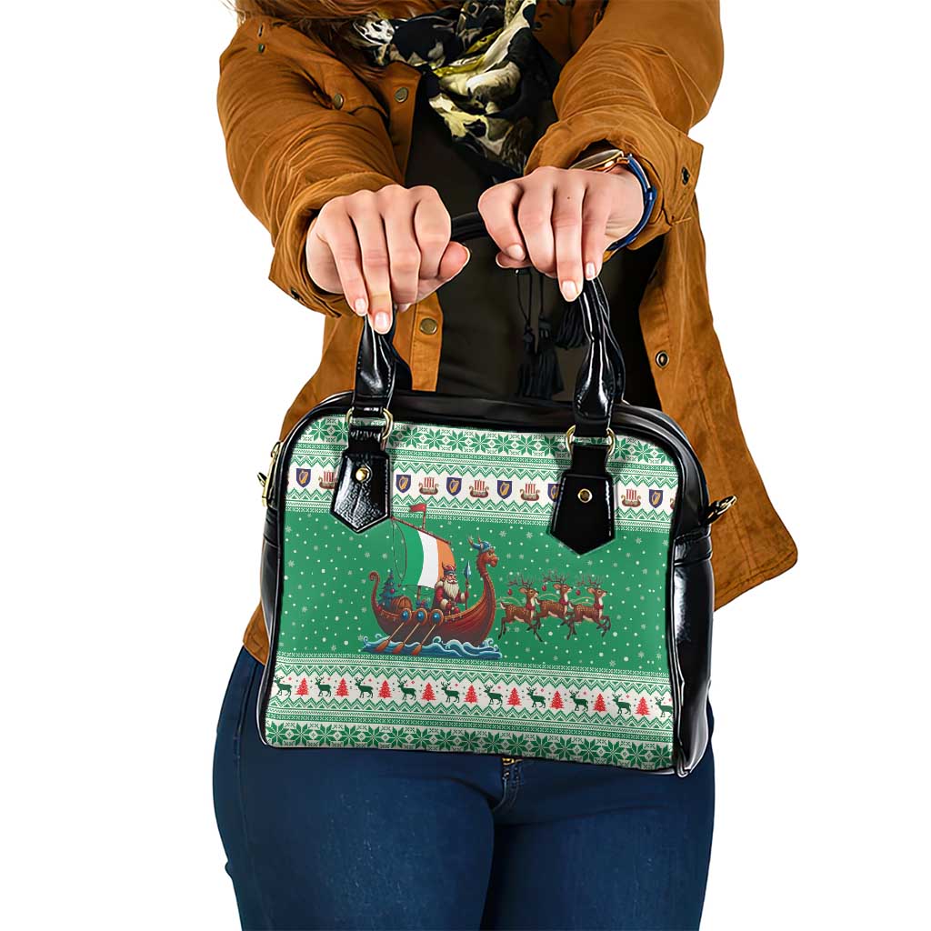 Ireland Viking Santa Christmas Shoulder Handbag Funny Reindeer Norse Xmas - Wonder Print Shop