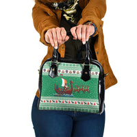 Ireland Viking Santa Christmas Shoulder Handbag Funny Reindeer Norse Xmas - Wonder Print Shop