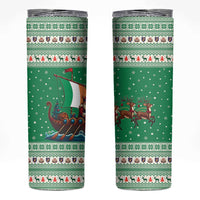 Ireland Viking Santa Christmas Skinny Tumbler Funny Reindeer Norse Xmas - Wonder Print Shop