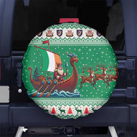 Ireland Viking Santa Christmas Spare Tire Cover Funny Reindeer Norse Xmas - Wonder Print Shop
