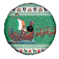 Ireland Viking Santa Christmas Spare Tire Cover Funny Reindeer Norse Xmas - Wonder Print Shop