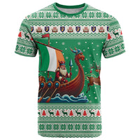 Ireland Viking Santa Christmas T Shirt Funny Reindeer Norse Xmas - Wonder Print Shop
