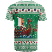 Ireland Viking Santa Christmas T Shirt Funny Reindeer Norse Xmas - Wonder Print Shop