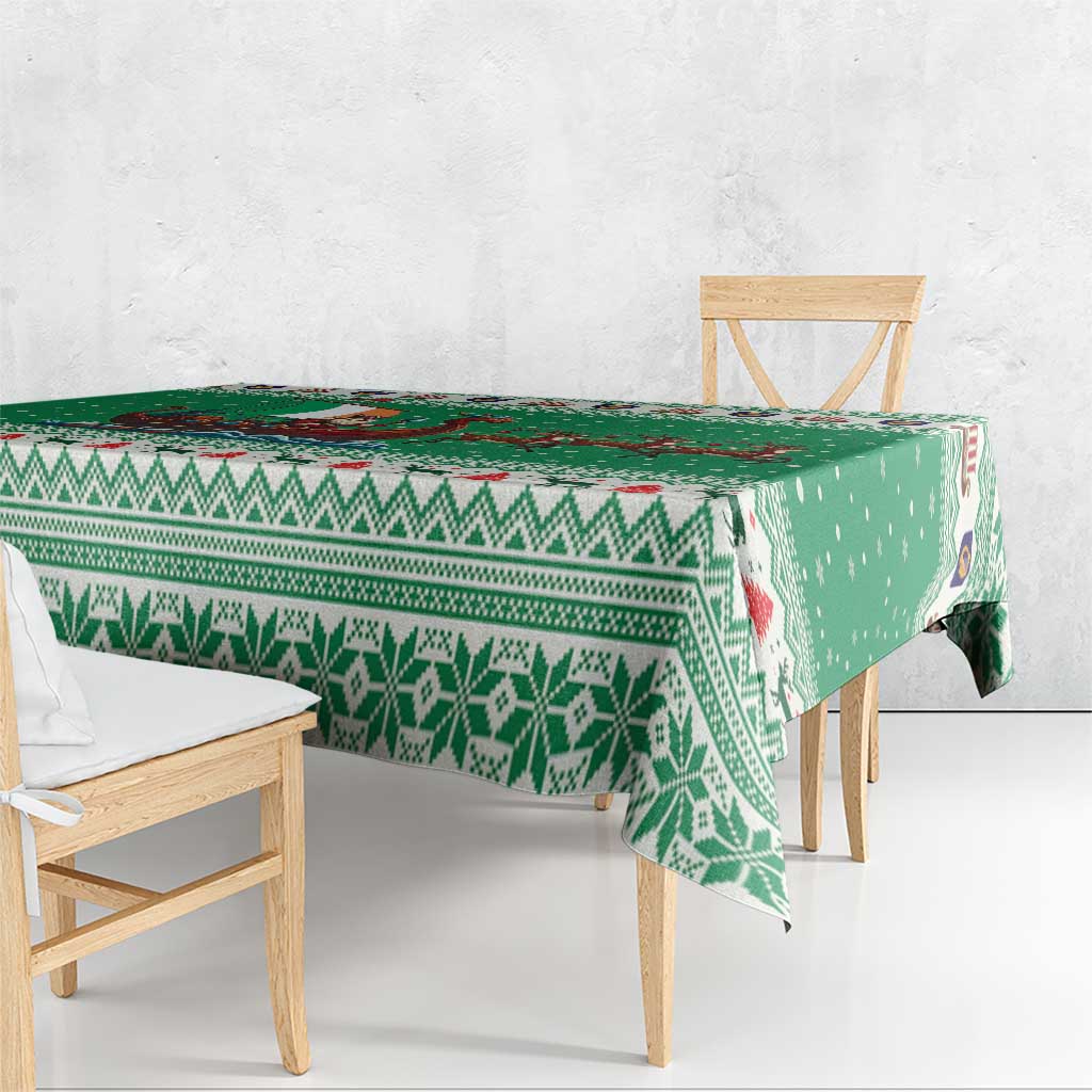 Ireland Viking Santa Christmas Tablecloth Funny Reindeer Norse Xmas - Wonder Print Shop