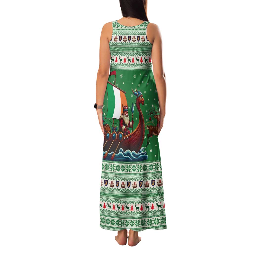 Ireland Viking Santa Christmas Tank Maxi Dress Funny Reindeer Norse Xmas - Wonder Print Shop