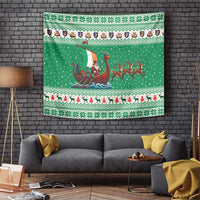 Ireland Viking Santa Christmas Tapestry Funny Reindeer Norse Xmas - Wonder Print Shop