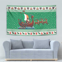Ireland Viking Santa Christmas Tapestry Funny Reindeer Norse Xmas - Wonder Print Shop