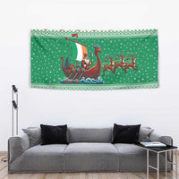 Ireland Viking Santa Christmas Tapestry Funny Reindeer Norse Xmas - Wonder Print Shop