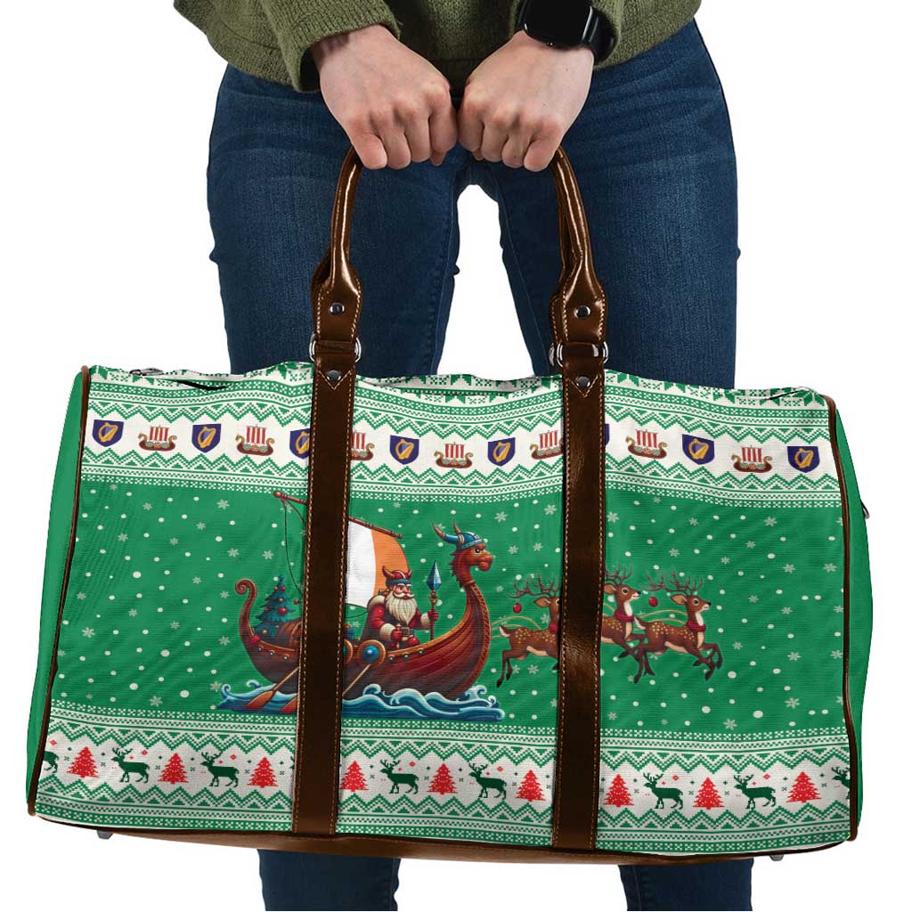 Ireland Viking Santa Christmas Travel Bag Funny Reindeer Norse Xmas - Wonder Print Shop