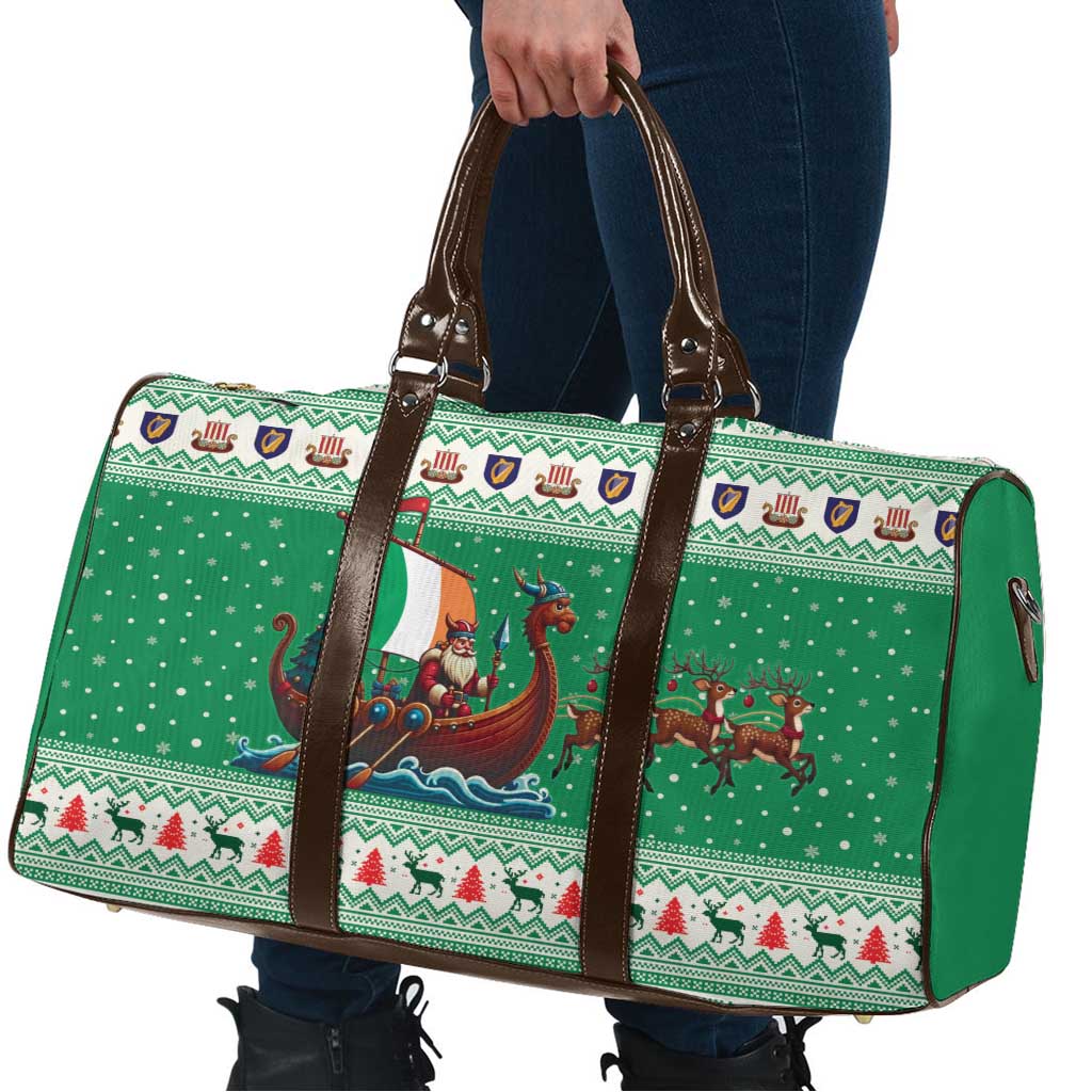 Ireland Viking Santa Christmas Travel Bag Funny Reindeer Norse Xmas - Wonder Print Shop